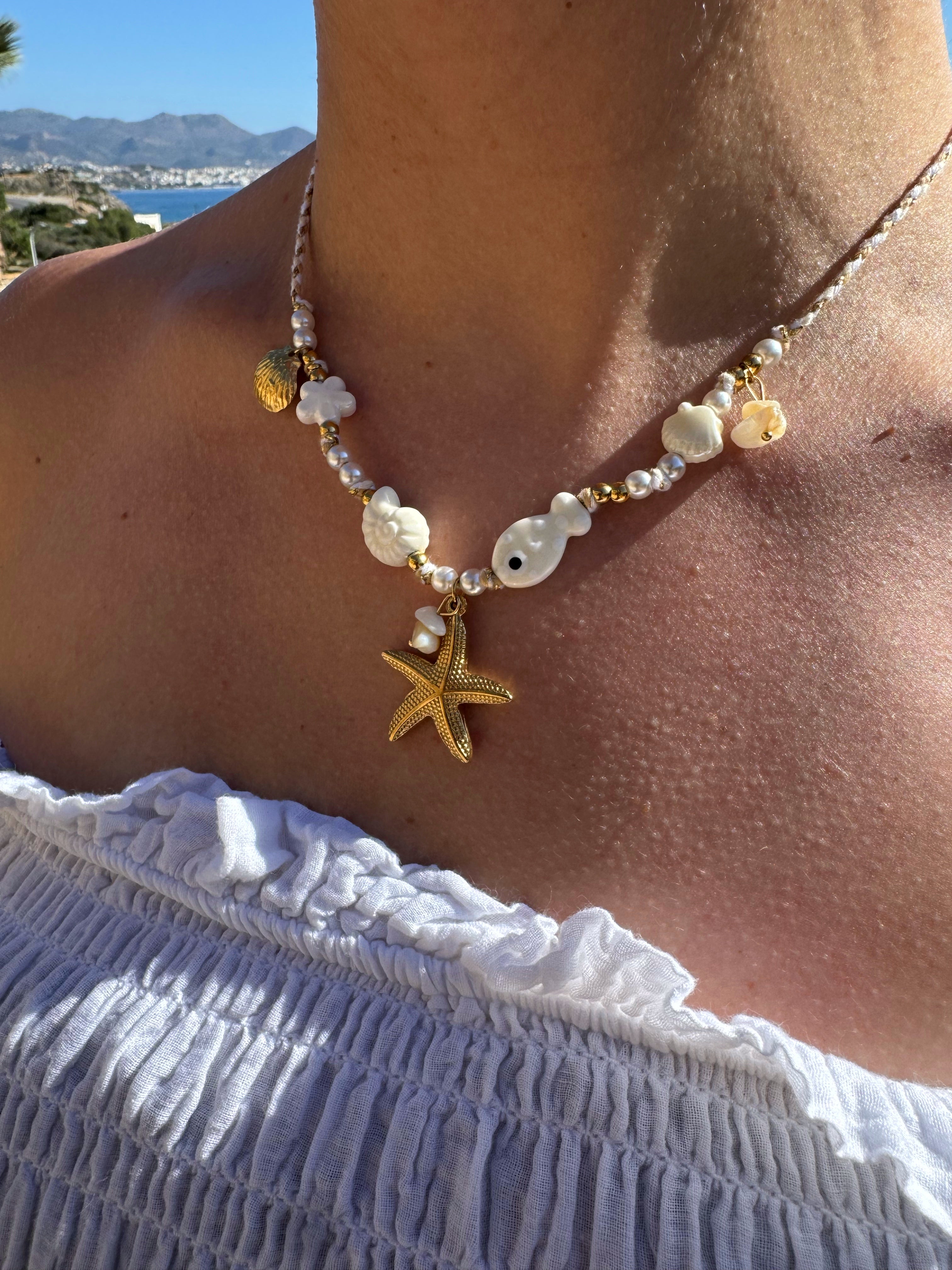 Collier étoile - blanc